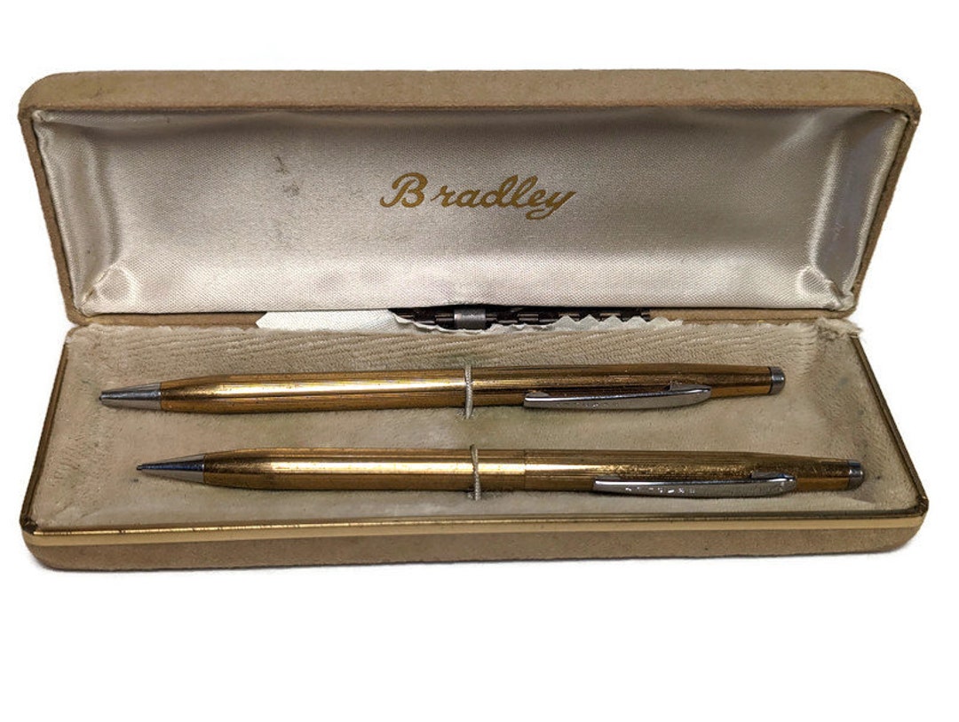 Vintage Ball Point Pen & Pencil Set Etsy