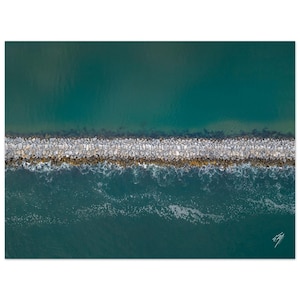 Over the Jetty | Dana Point Harbor | Southern California Coast | Aerial Photo Poster Print |