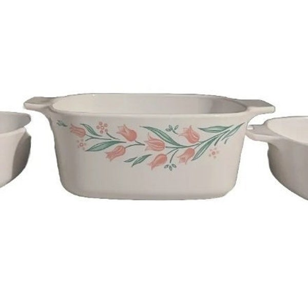 CorningWare vintage Rosemary / Rosemarie Set Of 3 Pieces, 2 - 1 Ltr, 1 - 1.5 Ltr