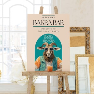 Punjabi Wedding Week Sign: Goat Meat Party, Bakra Jersey Night, Custom Sade Munde Da Viah, Printable PDF Board, Indian Sangeet, Jago, GM1