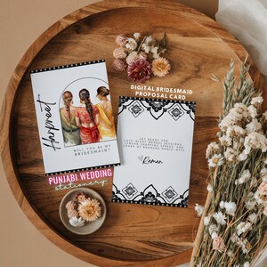 Indian Bridesmaid Proposal, Punjabi Wedding Bride Squad Invite, Bridal Party Invitation Card, Printable Digital File, Sangeet, Haldi, BM3