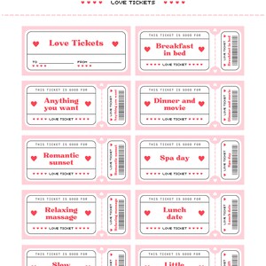 Billets d'anniversaire à téléchargement immédiat | Coupons d'amour | Cadeau d'anniversaire personnalisable | Cadeau Saint-Valentin en téléchargement numérique | Impression à la maison