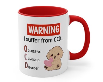 Funny Cavapoo Mug, Personalised Cavapoo Dog Owners Gift Idea, Cute Gift for Birthdays, Christmas, Mum, Mom, Dad. 11oz Coffee Tea Mug.