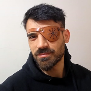 Leather Eye Patch, Eye Patch, Man Eye Patch, Woman Eye Patch, Brown Eye Patch, Slim Eye Patch, Black Eye patch, Medical Eye Patch