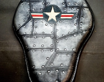 Handmade Bobber Saddle,Bobber Seat,Custom Leather seat,Chopper Design Saddle,Handmade Big Custom Seat,Harley Seat,Motocycle Saddle,Solo Seat