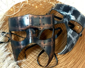 Hollowen Leather  Mask,Special Design Concept Mask,Adjustable Quality Half Mask,Cool Soft Masquerade Mask,Unique Costume Mask