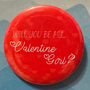 Valentine Girl 2,25 &quot;Button / Pin, Schlüsselbund oder Magnet! NKOTB New Kids on the Block!