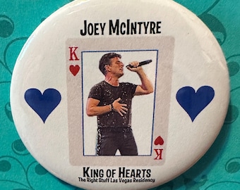 The Right Stuff Residency KING of HEARTS 2.25” Button/Pin, Keychain, or Magnet! NKOTB! Choose your favorite New Kid!