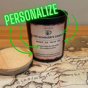 Personalized 5 oz Candle | Fantasy Candle | Gamer Candle Beeswax Candle
