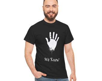 Dark Brotherhood Tshirt, We Know Tshirt, Unisex Tee, Tshirt for Gamers, Geek Tee, Video Game Shirt