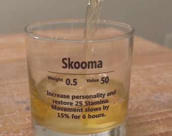 Skooma Whiskey Glass 10 oz – Fantasy Barware, Nerdy Gift for Him or Gift for Her