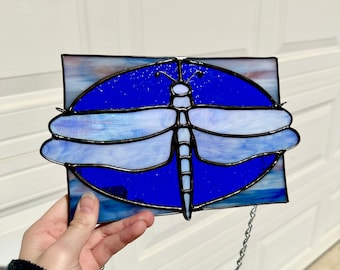 Dragonfly Stained Glass Suncatcher
