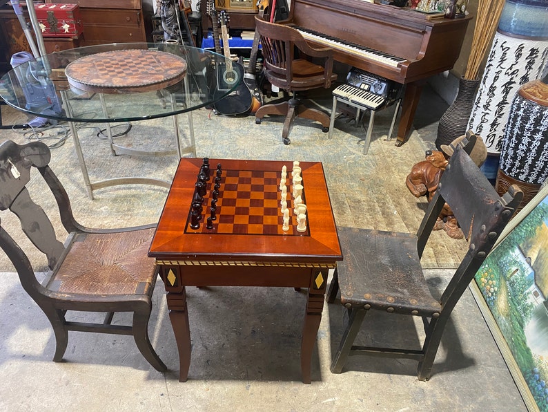 Beautiful Vintage Mahogany Wood Game Table 2x2x 2.5H Etsy