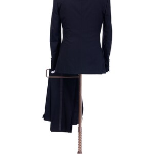 Midnight Navy Blue Wedding Tuxedo with Satin Framed Lapel main image 0