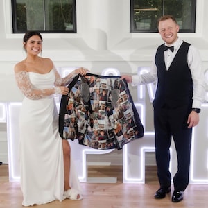 Custom Photo Collage Suit Lining | Custom Wedding Gift for Groom | Personalized Tuxedo Jacket Lining | Unique Fiance Husband Gift | Surprise