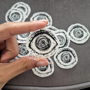 Into your soul - matte and waterproof Vinyl sticker - sketchy look Eye sticker