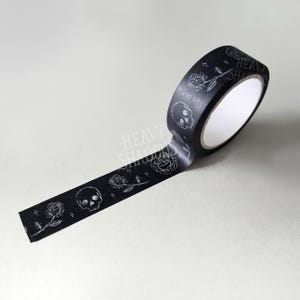 Dead Romantic - dark goth style washi tape for journalling and decorating | 15mm x 10m