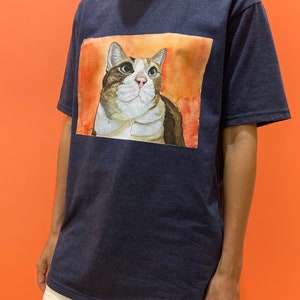 CalicoCat [Jelly&Cream | DeepBlue] RECYCLED T-Shirt with design concept: ‘wearable artwork and sustainable fashion’