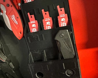 Wall Mount Blade Holder for Milwaukee Sawzall Blade Set