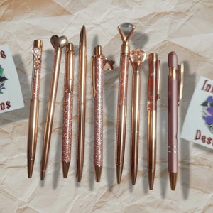 Rose Gold Writing Pen Set - Stationary from your Prison Wife