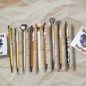 Brown/Gold Writing Pen Set - Stationary from your Prison Wife