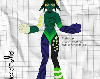 Furry Adopt | anthro glow in the dark theme | toyhou.se account require read description!