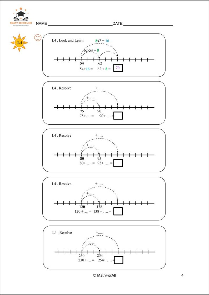 Singapore Math Number Lines for Kids, Learn Smartly With Number Lines ...