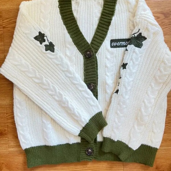 evermore Cardigan | ivy Embroidered Merch, Swiftie gift oversized | Gifts for her | christmas swiftmas eras tour