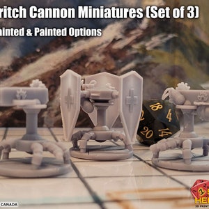 Eldritch Cannon Minis - Pack of 3 - Flamethrower, Force Ballista & Protector V2