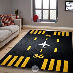 Airport Runway Rug: Kids Room Decor, Plane Design