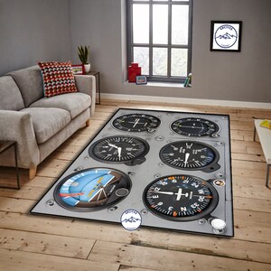 Plane Indicator Rug, Indicator Rug, Pilot Decor, Indicator Decor, Plane Gift, Plane Indicator Gift, Indicator Rug, Pilot Gift, Plane Gift