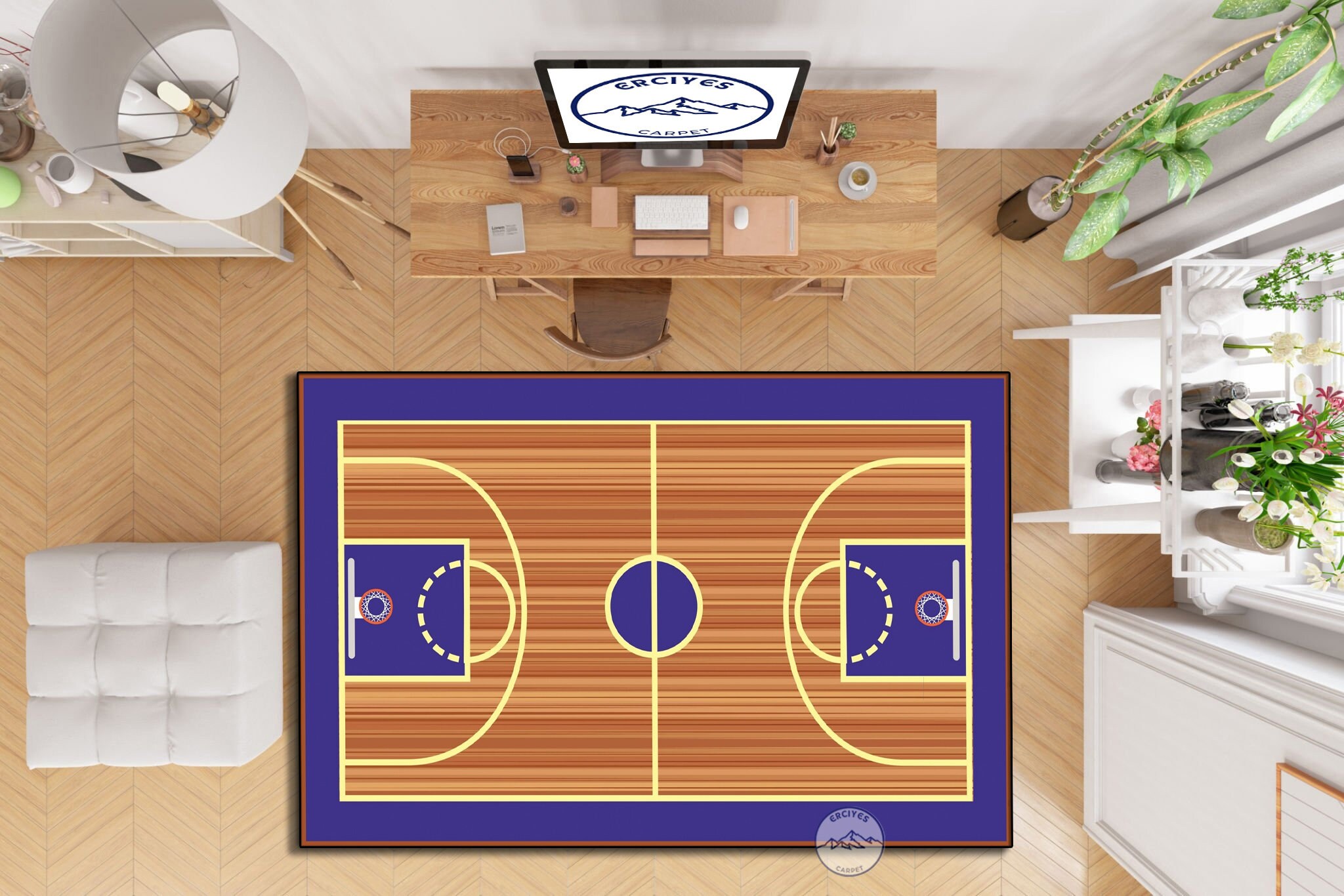 Discover Basketball Court Rug, Sport Rug, Basketball Rug, Style Rug, Digital Rug, Room Rug