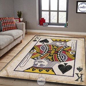 Alfombra de tarjeta de póquer, Alfombra de póquer, Alfombra de estilo, Alfombra de regalo, Alfombra digital, Alfombra de habitación, Alfombra de decoración de habitación, Alfombra moderna, Alfombra popular, Alfombra de mercado, Alfombra impresa