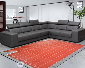 Running Track Rug, Runner Rug, Sport Rug, Athlete Rug, Sportive Rug, Room Rug, Living Room Rug, Modern Rug, Popular Rug, Printed Rug