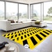 Floor Paint Rug Warning Sign Rug Yellow Rug Style Rug - Etsy