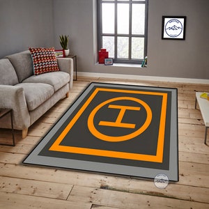 Helipad Rug, Helipad Symbol Rug, Helicopter Landing Pad Rug, Style Rug ...