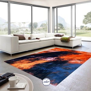 Red Black Rug, Canva Rug, Room Rug, Art Rug, Style Rug, Digital Rug, Abstract Rug, Living Room Rug, Modern Rug, Popular Rug, Printed Rug