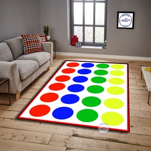 Twister Rug, Twister Game Rug, +App, Game Rug, Player Rug, Twister Decor, Twister Game Decor, Twister Gift, Twister Game Decor Gift, Gift