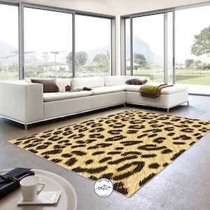 Leopardenteppich, Leopardenmuster, Stilteppich, Tierteppich, Abstrakter Teppich, Wohnzimmerteppich, Moderner Teppich, Beliebter Teppich, Gedruckter Teppich