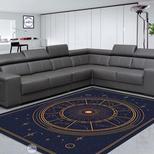 Alfombra del horóscopo, alfombra de la carta del horóscopo, alfombra de astronomía, alfombra de estilo, alfombra digital, alfombra de habitación, alfombra de sala de estar, alfombra moderna, alfombra popular, alfombra estampada