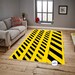 Floor Paint Rug Warning Sign Rug Yellow Rug Style Rug - Etsy