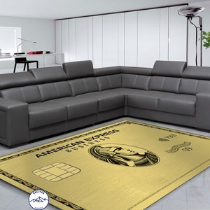 Gouden kaarttapijt, creditcardtapijt, bankpastapijt, hd-tapijt, digitaal tapijt, abstract tapijt, woonkamertapijt, modern tapijt, populair tapijt, bedrukt tapijt
