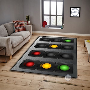 Traffic Lamp Rug, Traffic Lights Rug, Traffic Lamp Decor, Traffic Lights Decor, driving training decor, traffic education decor, driver gift
