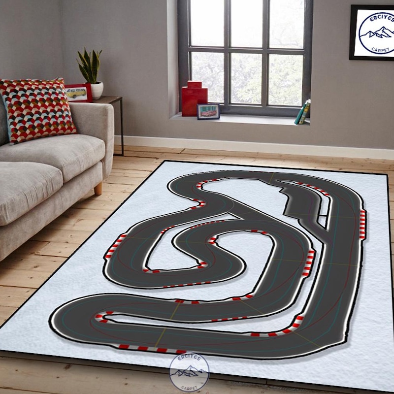 Race Track Rug - Etsy
