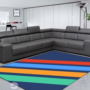 Colourful Stripes Rug, Art Rug, Style Rug, Digital Rug, Abstract Rug, Room Rug, Living Room Rug, Modern Rug, Popular Rug, Printed Rug