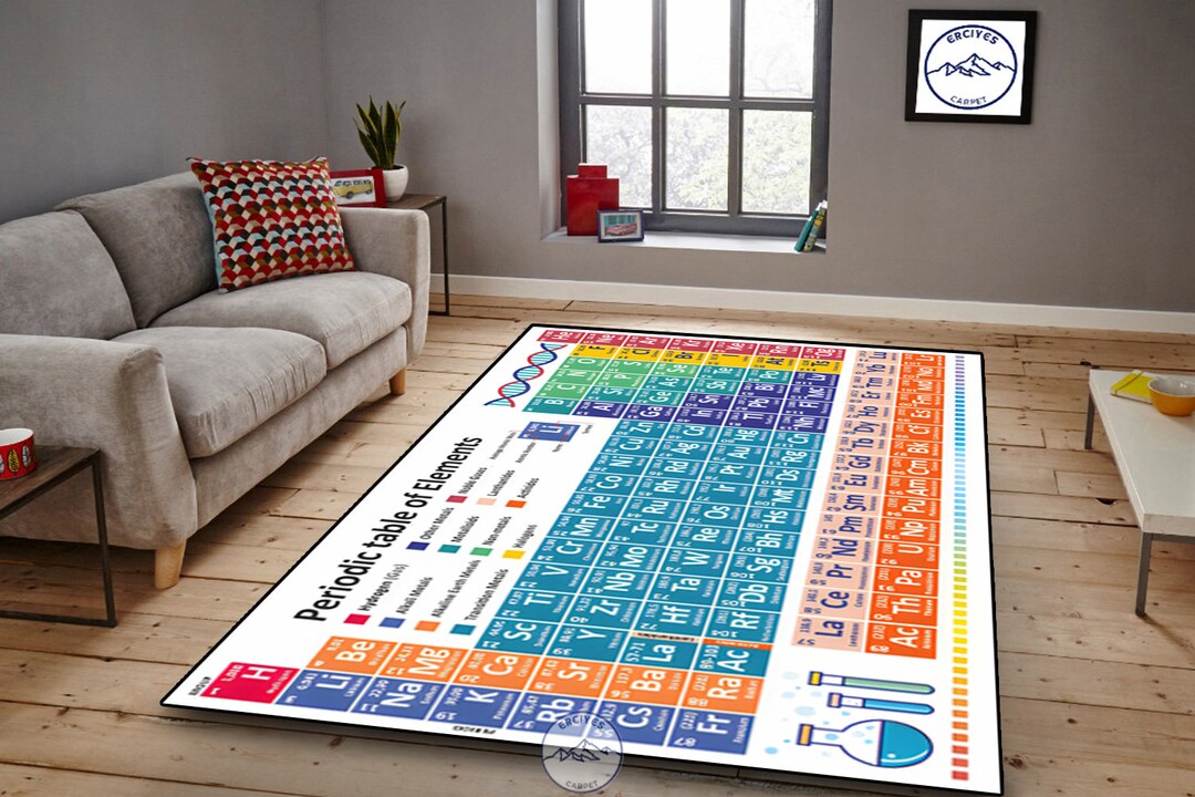 Periodic Table Rug: Science & Chemistry Decor - Etsy