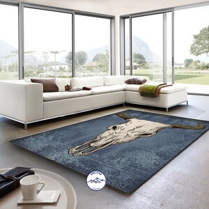 Skull Art Rug: Modern Abstract Printed Rug
