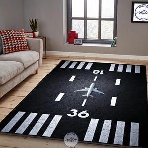 Airport Runway Rug: Kids Room Decor, Plane Design