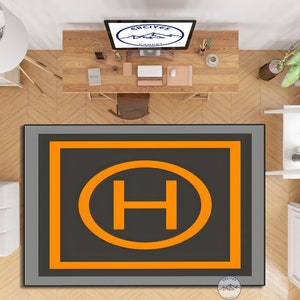 Helipad Rug, Helipad Symbol Rug, Helicopter Landing Pad Rug, Style Rug ...