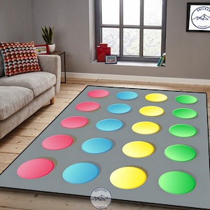 Twister Rug, Twister Game Rug, Twister Game, Style Rug, Gift Rug, Digital Rug, Decor Rug, Modern Rug, Popular Rug, Game Rug, Printed Rug